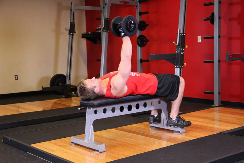 One Arm Dumbbell Bench Press - Step 1