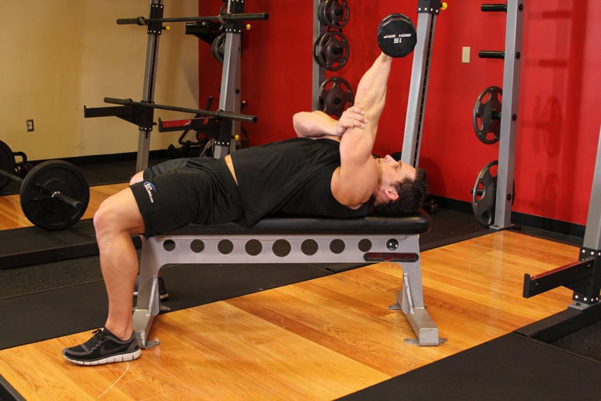 One Arm Pronated Dumbbell Triceps Extension - Step 0