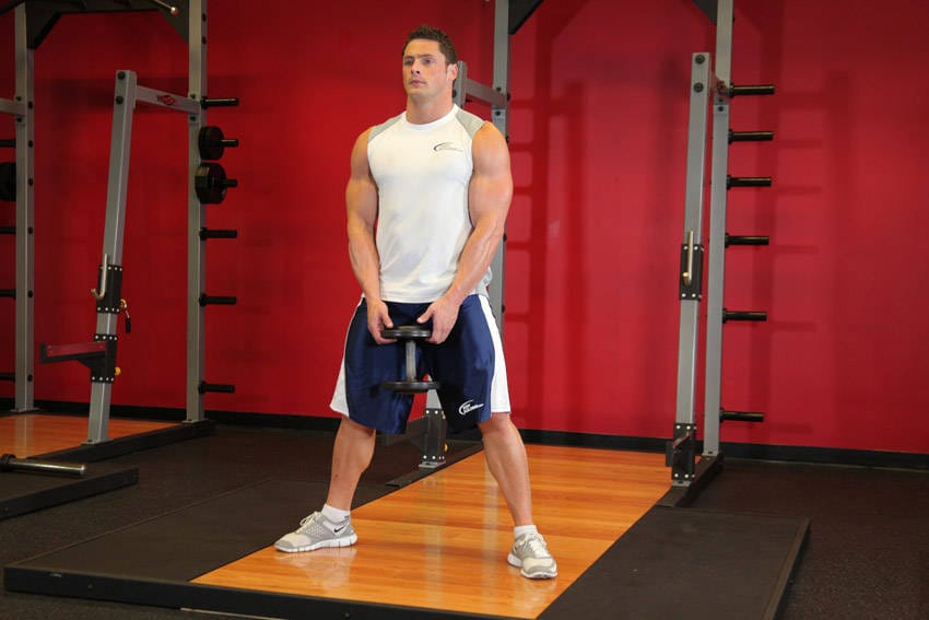 Plie Dumbbell Squat - Step 0
