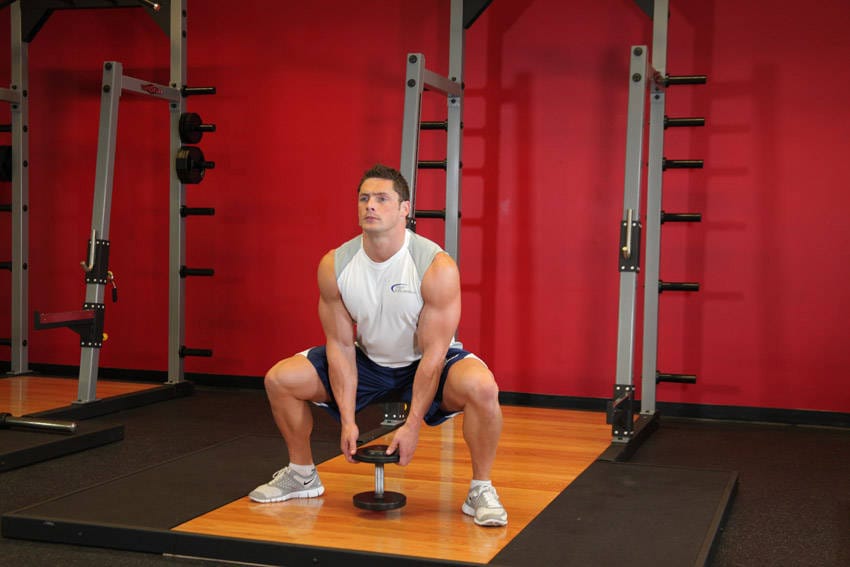 Plie Dumbbell Squat - Step 1