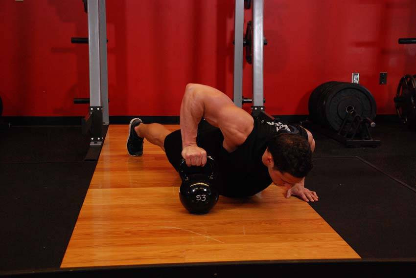 Plyo Kettlebell Pushups - Step 1