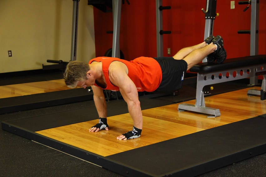 Push-Ups With Feet Elevated - Step 0