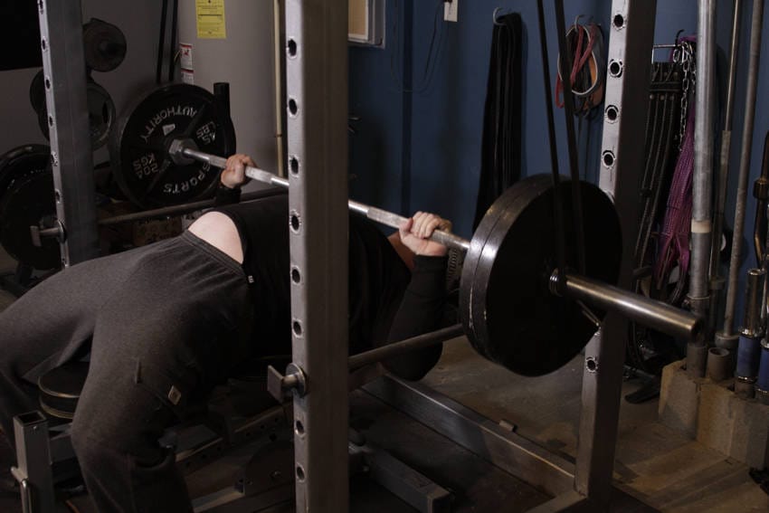 Reverse Band Bench Press - Step 1