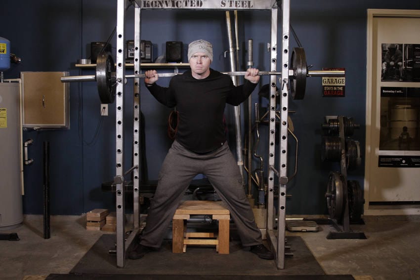 Reverse Band Box Squat - Step 0