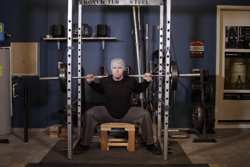 Reverse Band Box Squat - Step 1