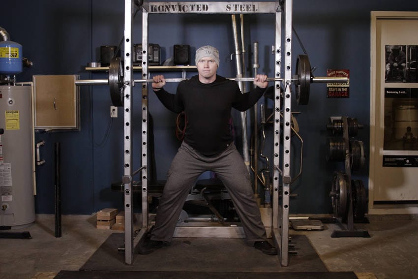 Reverse Band Power Squat - Step 0