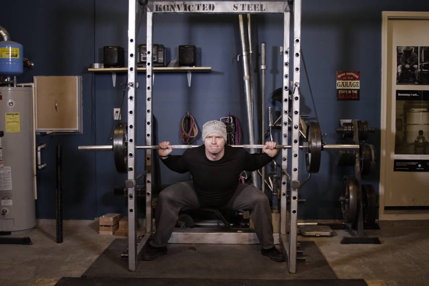 Reverse Band Power Squat - Step 1