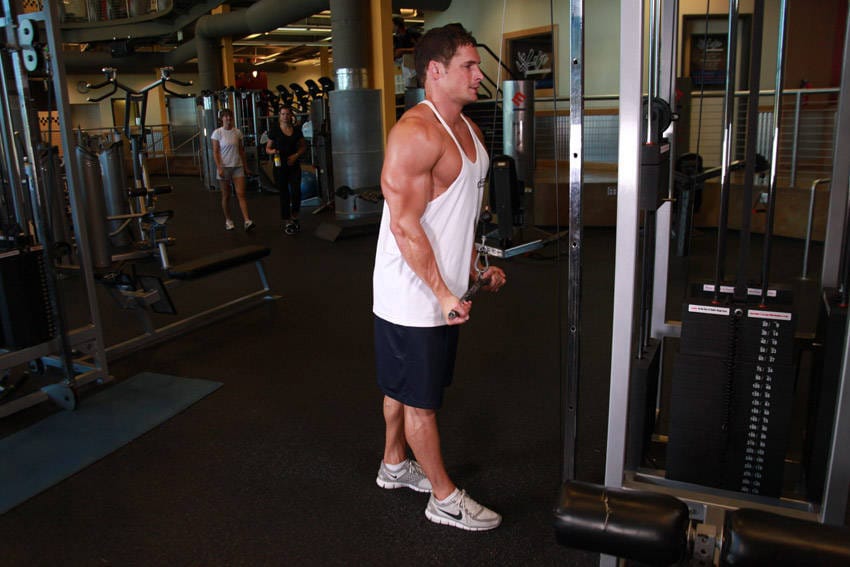 Reverse Grip Triceps Pushdown - Step 1