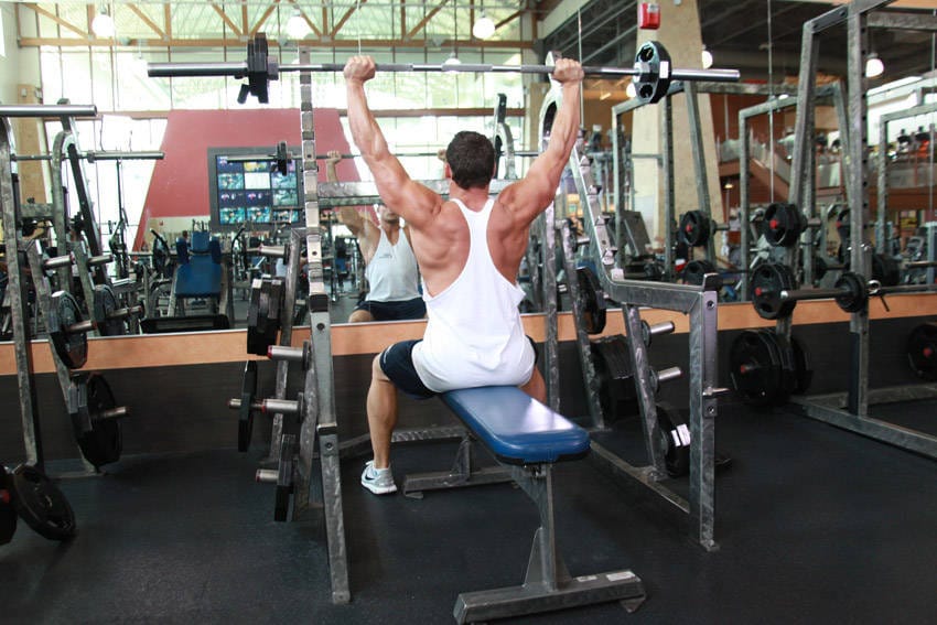 Seated Barbell Military Press - Step 1