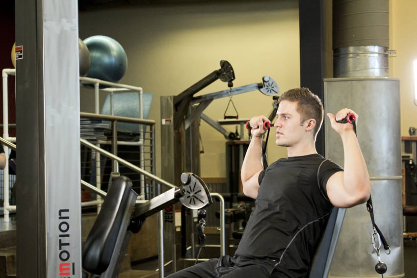 Seated Cable Shoulder Press - Step 0