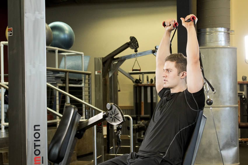 Seated Cable Shoulder Press - Step 1