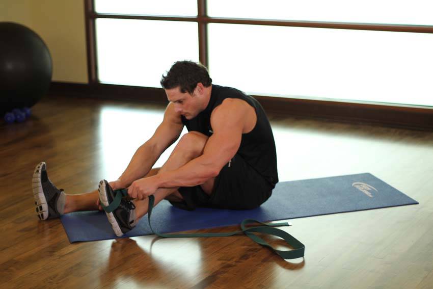 Seated Hamstring and Calf Stretch - Step 0