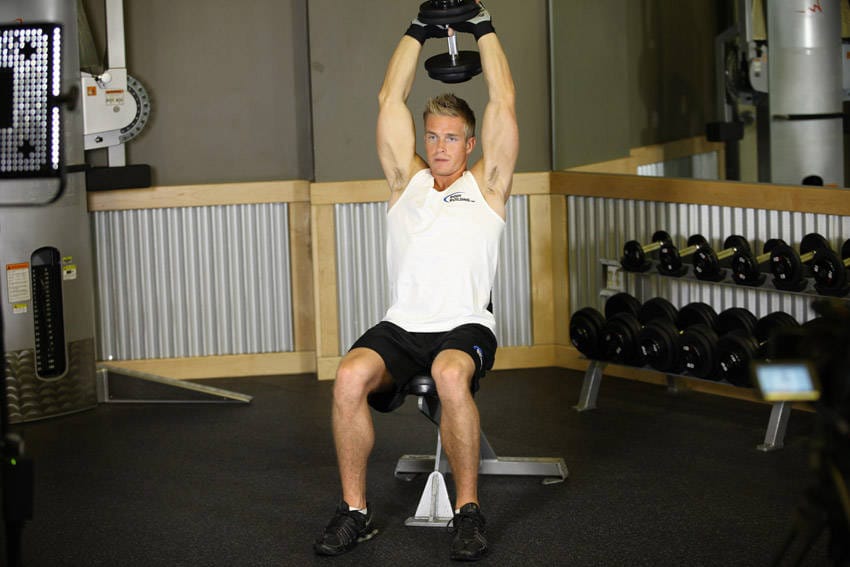 Seated Triceps Press - Step 1