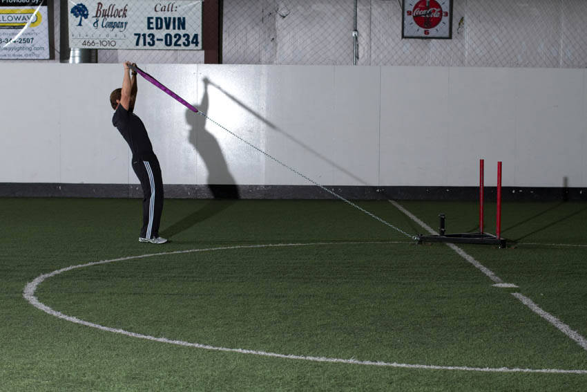 Sled Overhead Backward Walk - Step 1