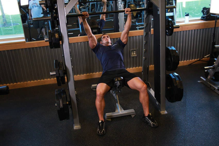Smith Incline Shoulder Raise - Step 1