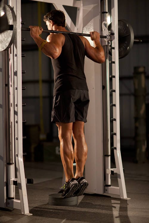 Smith Machine Calf Raise - Step 1