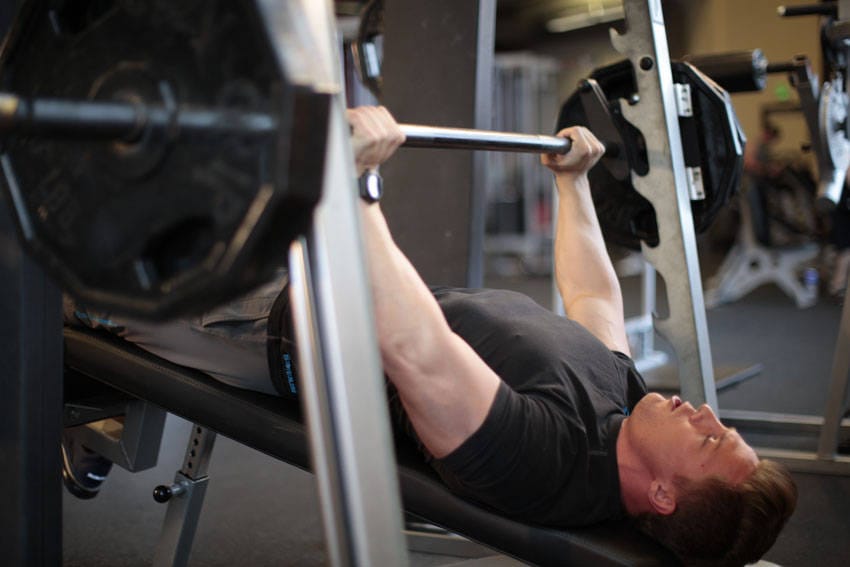 Smith Machine Decline Press - Step 1