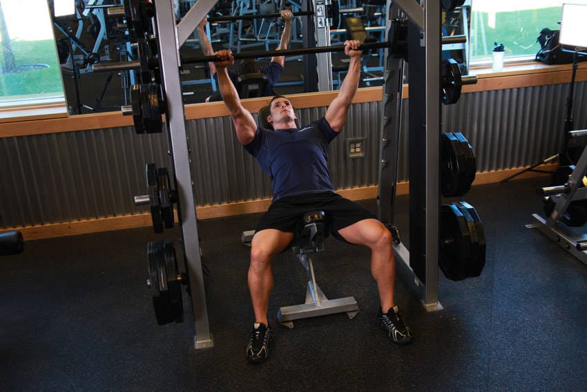 Smith Machine Incline Bench Press - Step 1