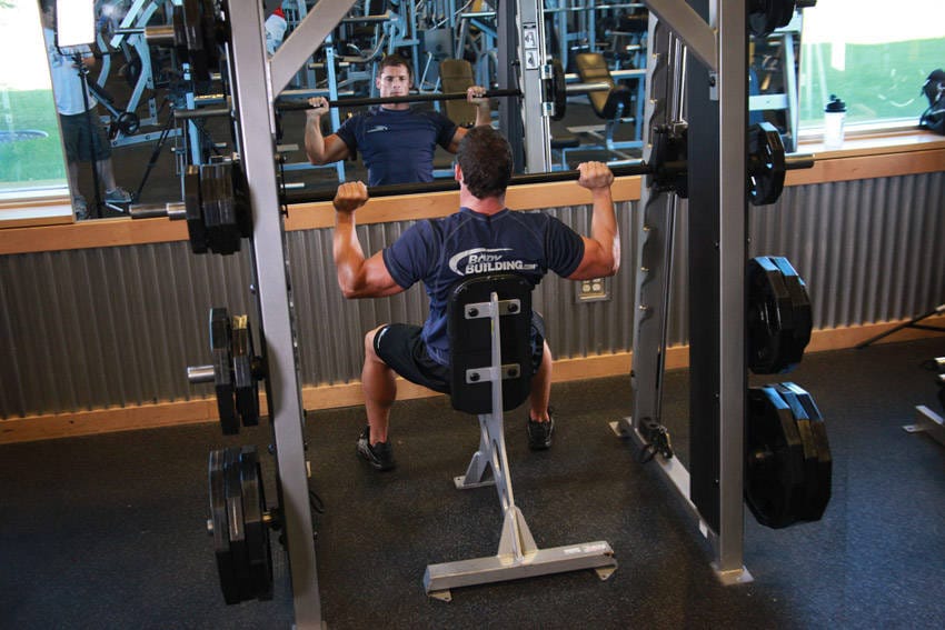 Smith Machine Overhead Shoulder Press - Step 0