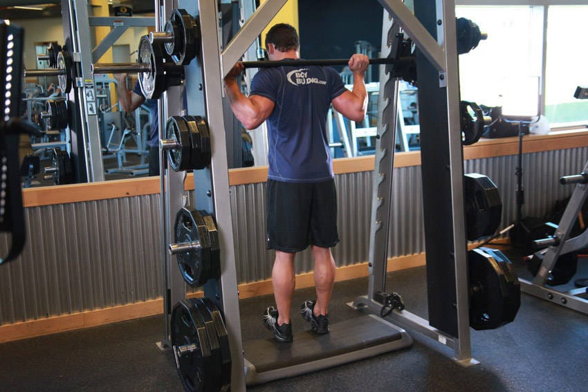 Smith Machine Reverse Calf Raises - Step 0