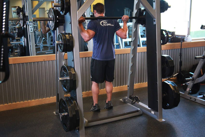 Smith Machine Reverse Calf Raises - Step 1