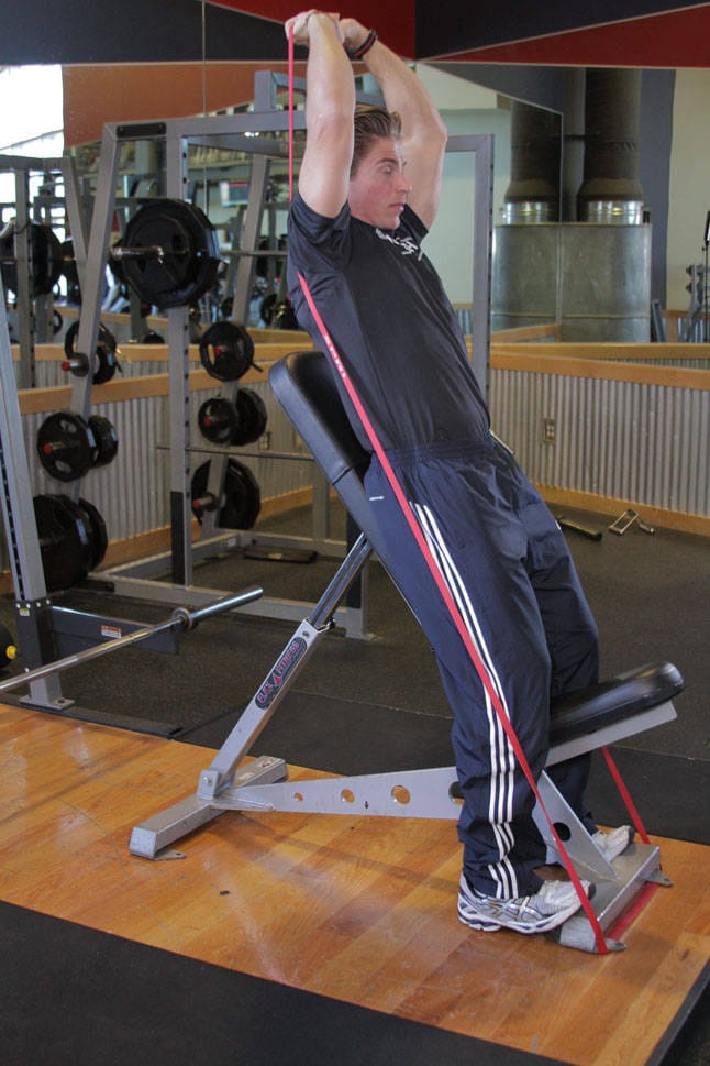 Speed Band Overhead Triceps - Step 1