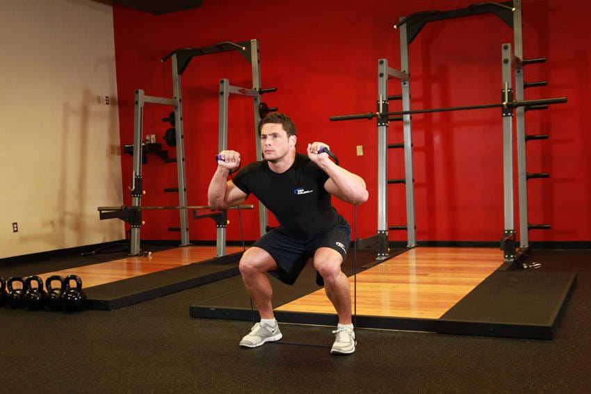 Squats - With Bands - Step 1