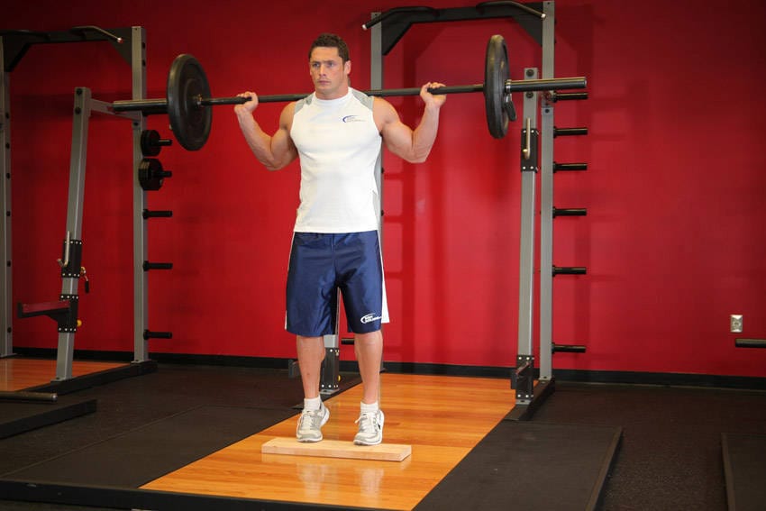 Standing Barbell Calf Raise - Step 0