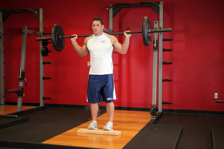 Standing Barbell Calf Raise - Step 1