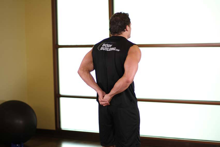 Standing Biceps Stretch - Step 0
