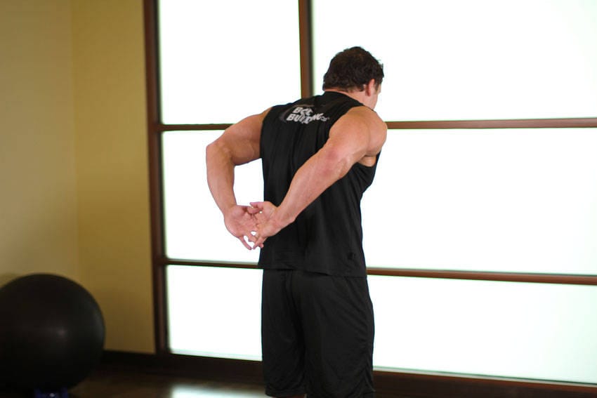 Standing Biceps Stretch - Step 1