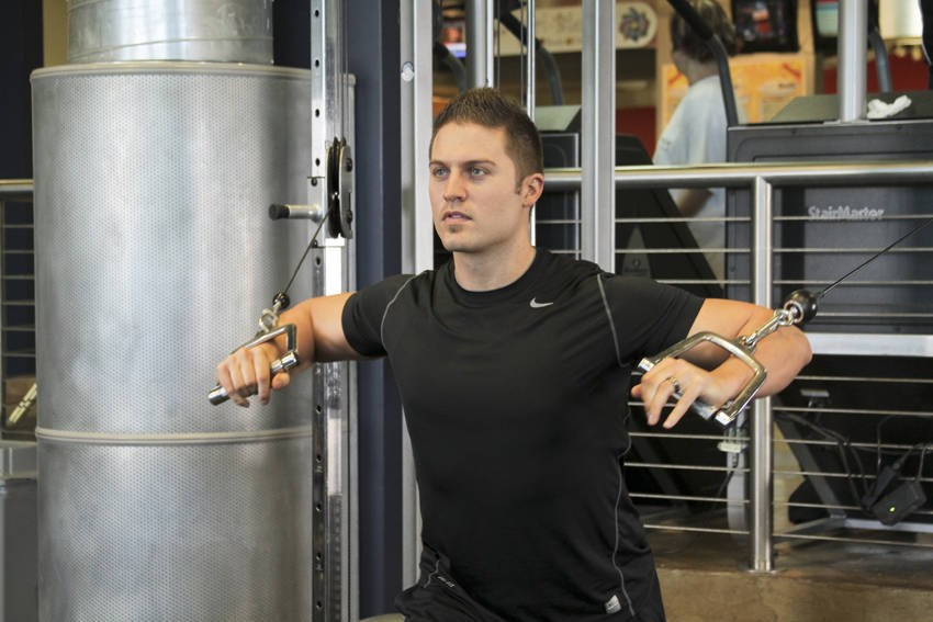 Standing Cable Chest Press - Step 0