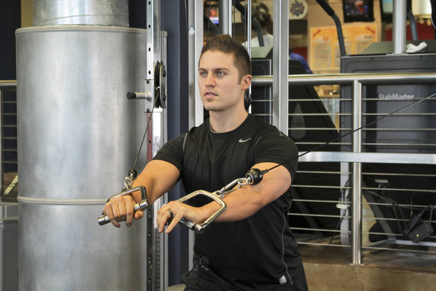 Standing Cable Chest Press - Step 1