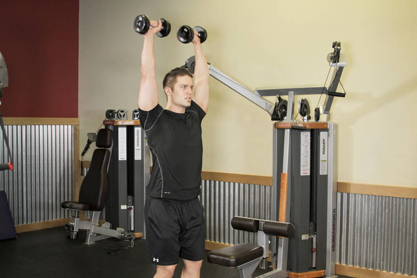Standing Dumbbell Press - Step 1