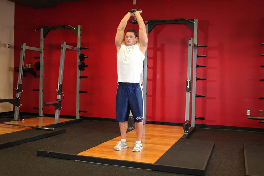 Standing Dumbbell Triceps Extension - Step 0