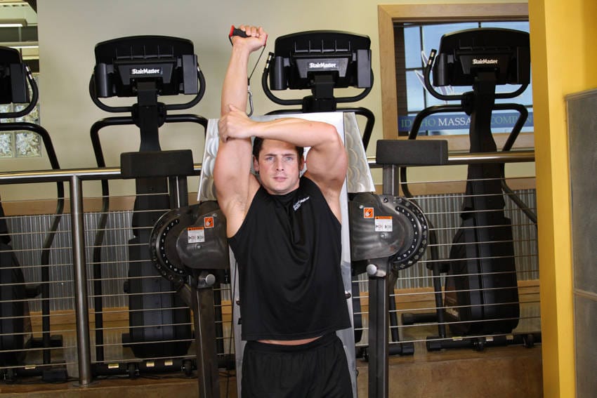 Standing Low-Pulley One-Arm Triceps Extension - Step 1