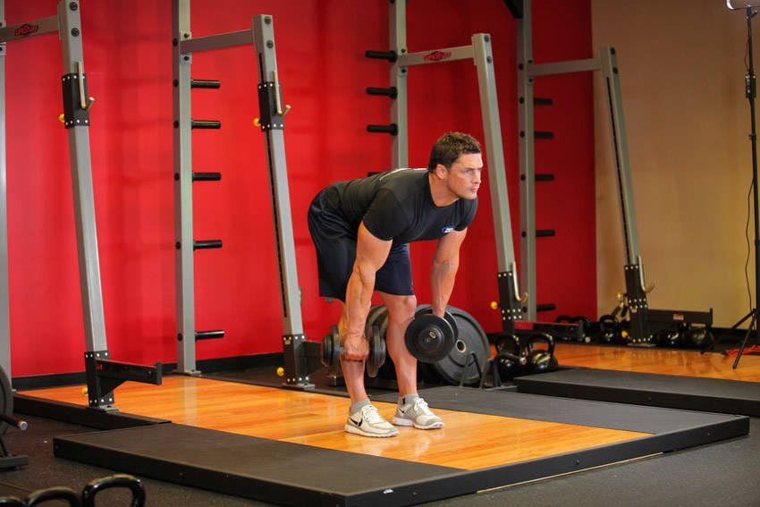Stiff-Legged Dumbbell Deadlift - Step 1