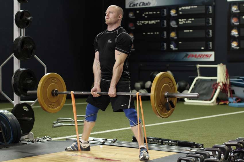 Sumo Deadlift with Bands - Step 1