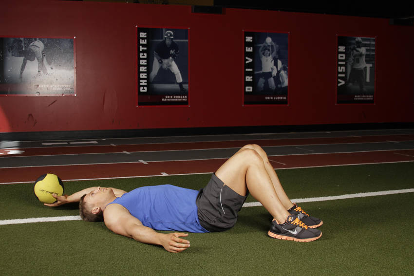 Supine One-Arm Overhead Throw - Step 0
