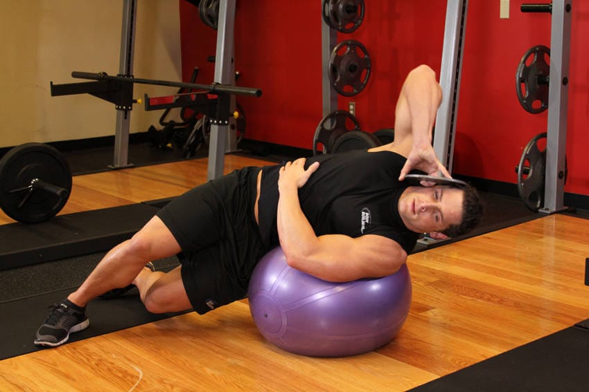 Weighted Ball Side Bend - Step 0