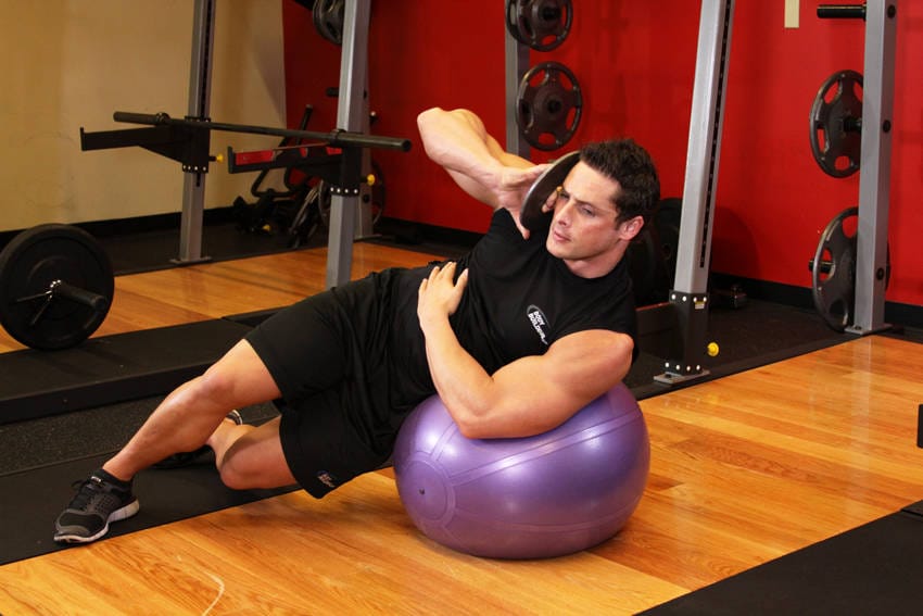 Weighted Ball Side Bend - Step 1