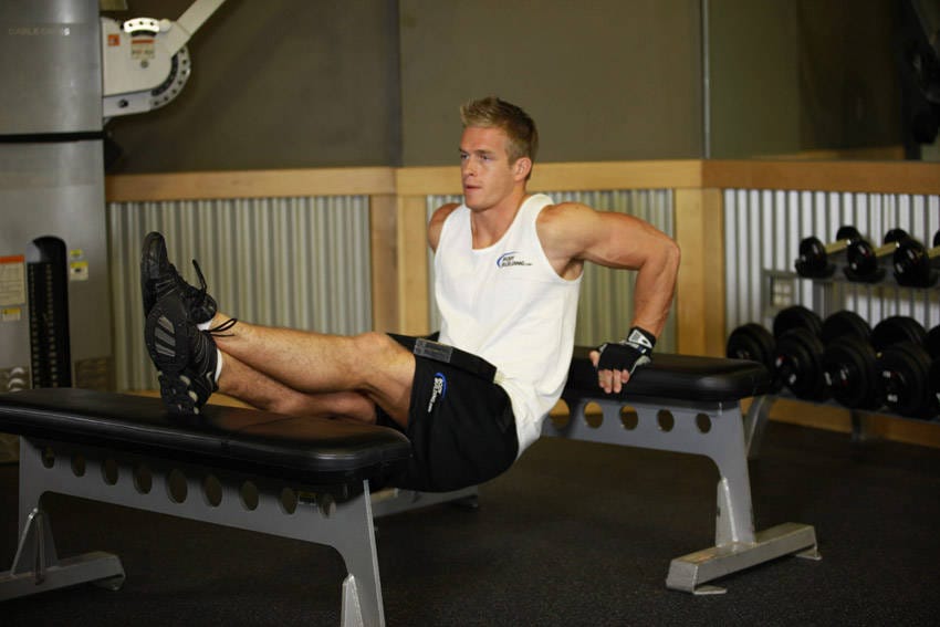 Weighted Bench Dip - Step 1