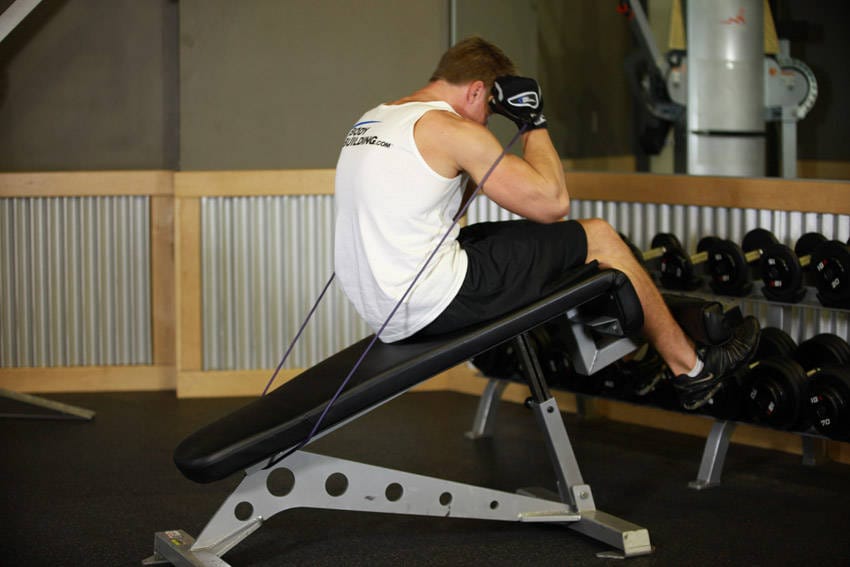 Weighted Sit-Ups - With Bands - Step 1