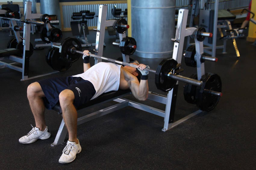 Wide-Grip Barbell Bench Press - Step 1