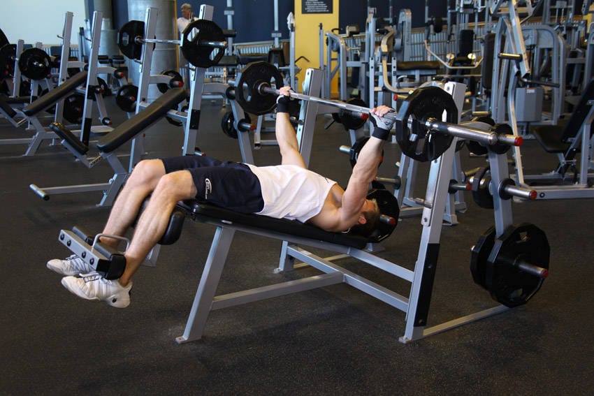 Wide-Grip Decline Barbell Bench Press - Step 0